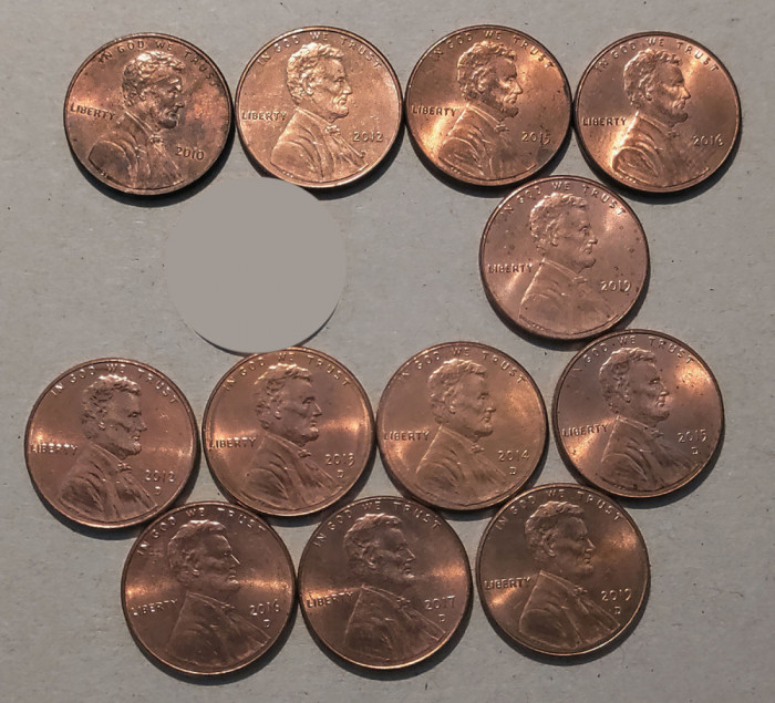 1 cent USA - SUA (2010 - 2019)