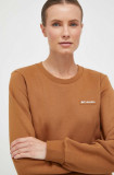 Columbia bluza femei, culoarea maro, cu imprimeu