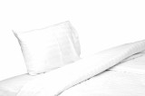 Lenjerie de pat damasc pentru 1 persoana Somnart, 100% bumbac, alba, 3 piese