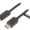 Cablu DisplayPort la HDMI 2m, negru