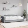 VidaXL Pat de zi cu saltea, gri deschis, 100x200 cm, textil 3197175