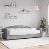 VidaXL Pat de zi cu saltea, gri deschis, 100x200 cm, textil 3197175
