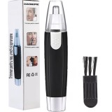 Aparat de tuns parul din nas si urechi sau din zona sprancenelor, trimmer facial pentru nas si urechi, 12.5 x 2 CM, Negru/Gri