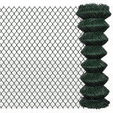 VidaXL Gard de legătură din plasă, verde, 1,25 x 15 m, oțel
