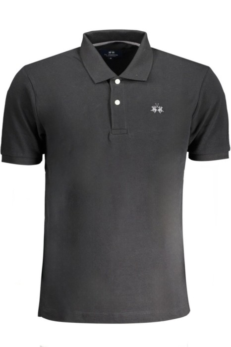 La Martina Tricou polo barbati, cu mini logo, Regular Fit, Negru, S