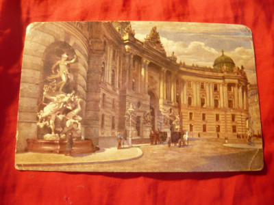 Ilustrata color Viena 1917 , circulat Viena Orastie cu Cenzura Deva foto