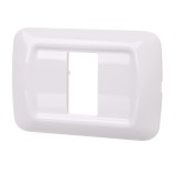 Rama decorativa simpla Gewiss Top System, pentru aparataj modular, IP20, alba