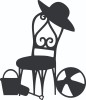Sticker decorativ, Chair, Negru, 69 cm, 71113ST, Oem