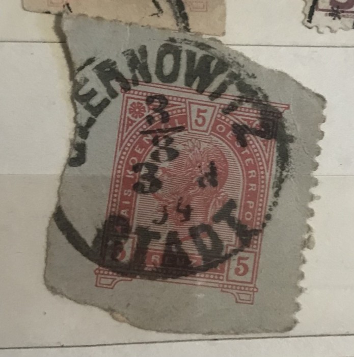 Timbre Austroungaria 5 Kreuzer Cernowitz STADT