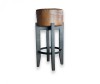 Scaun Bar Fara Spatar MERI, Piele Naturala Bivol/Catifea/Stofa, Cadru Lemn, 40x40x81 cm, Montat, Max 130kg, Interior