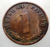 B.095 GERMANIA 1 REICHSPFENNIG 1939 F, Europa, Bronz