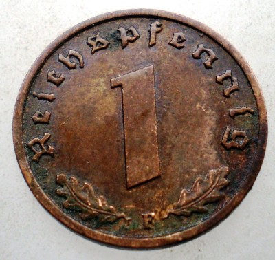 B.095 GERMANIA 1 REICHSPFENNIG 1939 F foto