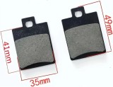 Set placute frana fata scuter, compatibile Vespa ET4, ET2, LX 50, LX 125, S 50, PX 125, aliaj metallic
