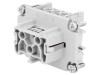 Conector HDC Mamă Amphenol 6+PE 22A 400V, Model C14610B0061021, Montare Electrică, Contact Argintat