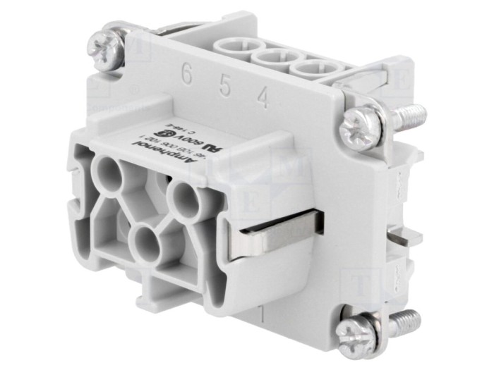 Conector HDC mamă 6+PE 22A