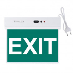 Lampa Exit Vivalux, 1.8 W, 30 lm, 6500 K, LED, 255 x 213 x 25 mm, lumina rece, baterie LI-ion, 600 mAh foto