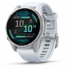 Smartwatch Garmin Argintiu, Display 1.3&quot; AMOLED, 43mm, GPS, Puls, Notificari, Android/iOS, Rezistent Apa 10ATM, Curea Silicon