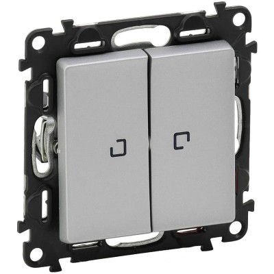Intrerupator dublu cu led Legrand Valena Life aluminiu 752328 foto