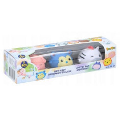 Set 3 jucarii de baie Eddy Toys, Porcusor, Soricel, Zebra