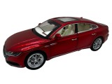 Macheta Volkswagen Passat CC 1:32 replica metal rosie, lumini si sunete, usi deschise