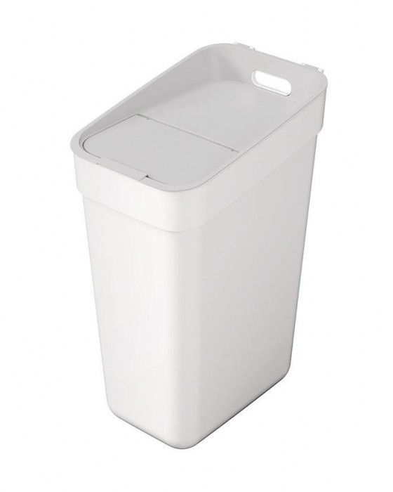 Coș de gunoi Curver READY TO COLLECT, 30L, 24,6x36,7x55,1 cm, alb, pentru gunoi