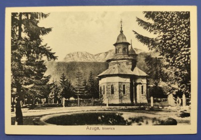 Azuga - Biserica - printata, spate divizat, necirculata foto