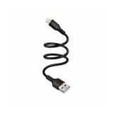 Cablu pentru incarcare 2.4A si transfer date USB-A la Lightning 1 m negru Cod: XO-NB230A