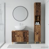 Cumpara ieftin Set de dulapuri pentru baie, 2 piese ARNHEM Lemn vechi
