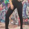 B896-1 Colanti casual cu talie inalta din material moale si elastic