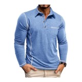 Cămașă polo Volemo cu m&acirc;neci lungi, croi slim, pentru golf