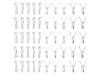 Set 50 de carlige pentru rufe Aquapur, 8.3 x 1.75 x 4 cm, plastic, alb, gri
