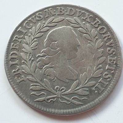Germania Brandenburg-20 kreuzer 1762 C.L.R. argint Frederic lll foto