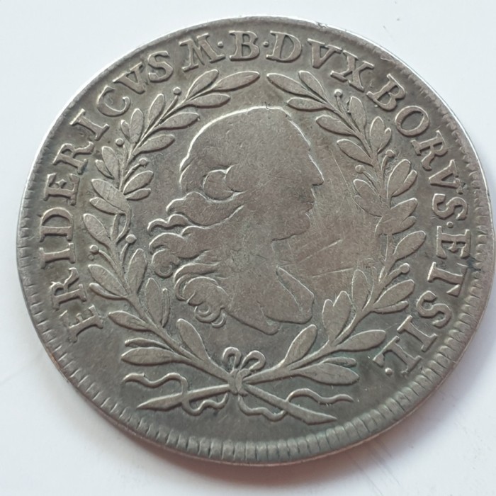 Germania Brandenburg-20 kreuzer 1762 C.L.R. argint Frederic lll
