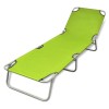 Șezlong pliabil, verde măr, oțel vopsit electrostatic