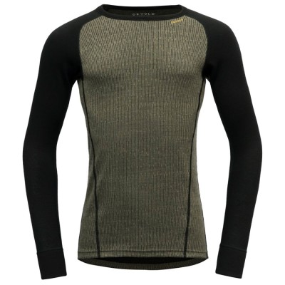 Bluză de corp DEVOLD Duo Active Merino 205 Shirt Man lichen/caviar XL foto