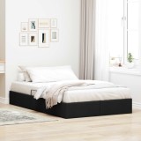 Cumpara ieftin Cadru de pat otoman cu depozitare Negru 120 x 200 cm tesatura