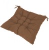 Perna scaun cu bretele de legat, 40x40 cm, 4 cm grosime, poliester si burete, maro, Oem