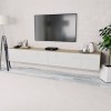VidaXL Comode TV, 2 buc, PAL, 120 x 40 x 34 cm, alb lucios și stejar