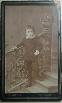 Foto veche CDV, V&amp;acirc;rșeț, Banatul sărbesc, Werschetz, atelier E. Aberle foto