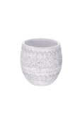Cumpara ieftin Ghiveci flori teracota alba gri 20 x 19,5 cm