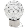 Lampa solara de gradina, cu 8 lumini colorate, cu suport de agatare, comutator ON/OFF, aspect de cristal, rezistenta la apa, alb