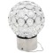 Lampa solara de gradina, cu 8 lumini colorate, cu suport de agatare, comutator ON/OFF, aspect de cristal, rezistenta la apa, alb