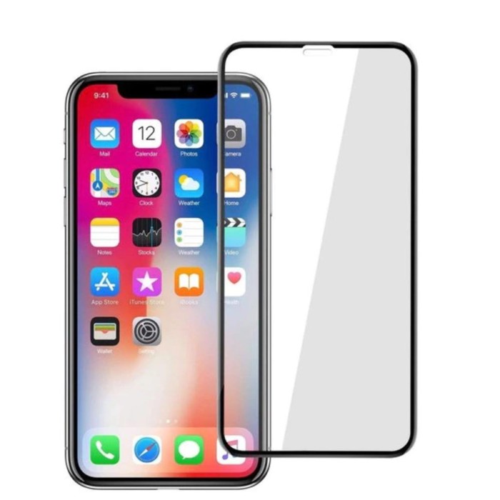 Folie Sticla Full Cover compatibila cu Apple iPhone XS, 5D Full Glue, Full
