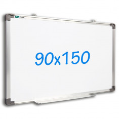 Tabla magnetica whiteboard 90x150 cm, rama aluminiu, tavita markere