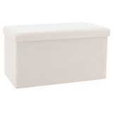 Cumpara ieftin Bancuta hol cufar cu spatiu de depozitare Forward material textil boucle ivory 76.5x38x37.5cm