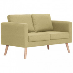Canapea cu 2 locuri, verde, material textil foto