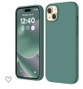 Husa silicon antisoc cu microfibra interior pentru Iphone 15 Plus Verde Smarald