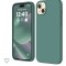 Husa silicon antisoc cu microfibra interior pentru Iphone 15 Verde Smarald