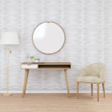 vidaXL Panouri de perete 12 buc. alb 50x50 cm EPS 3 m&sup2; piatră