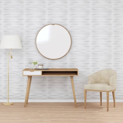 vidaXL Panouri de perete 12 buc. alb 50x50 cm EPS 3 m&amp;sup2; piatră foto